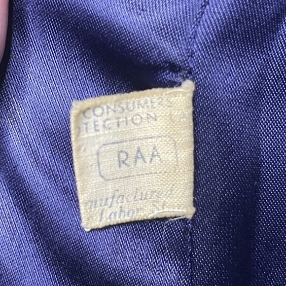 Vintage 1950s Navy Wool Coat Wanderer Exclusive Fabric By Stroock S - Picture 3 of 9